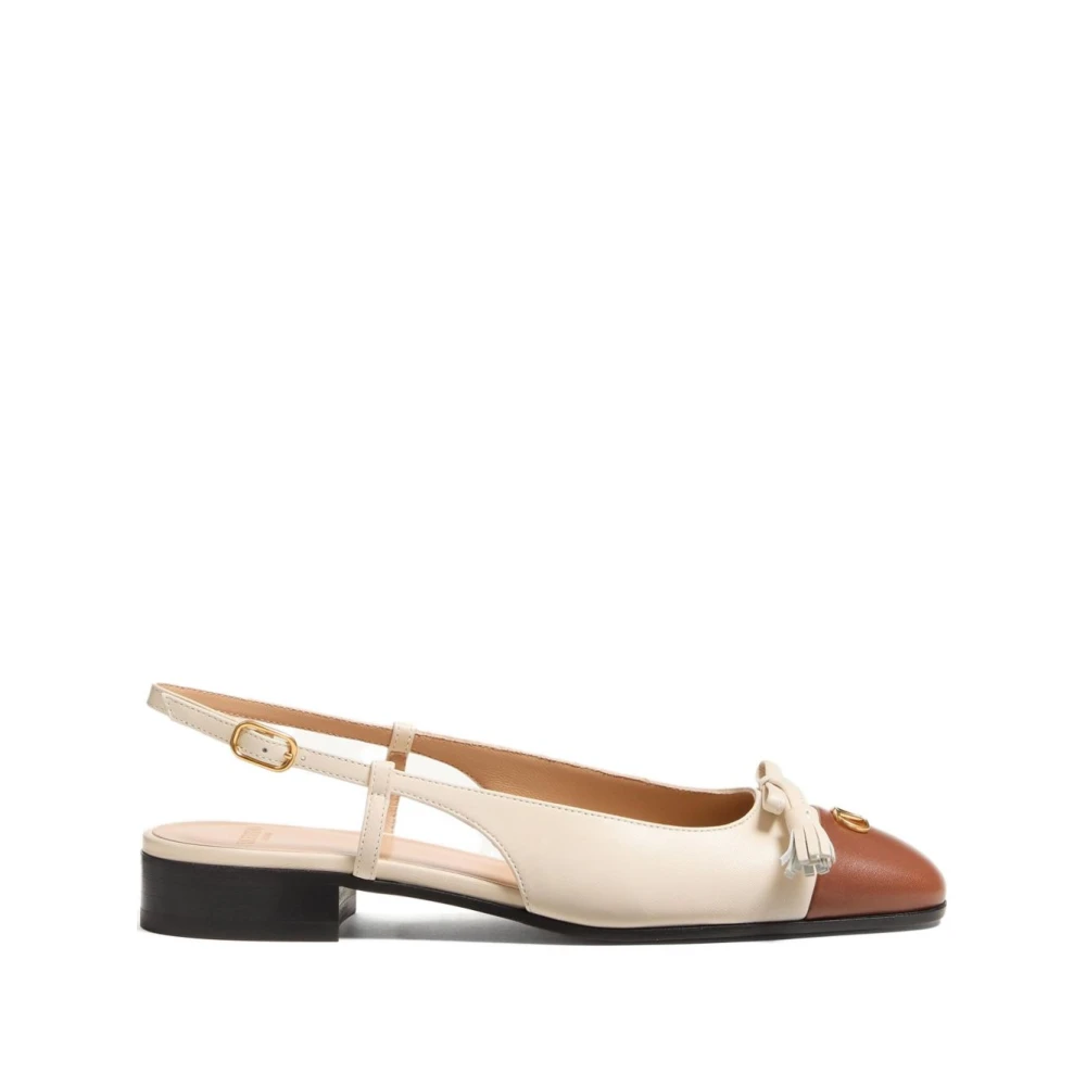 Valentino Garavani Ballerina Shoes, Female, 4 Uk, Kid Ballet Flats Beige