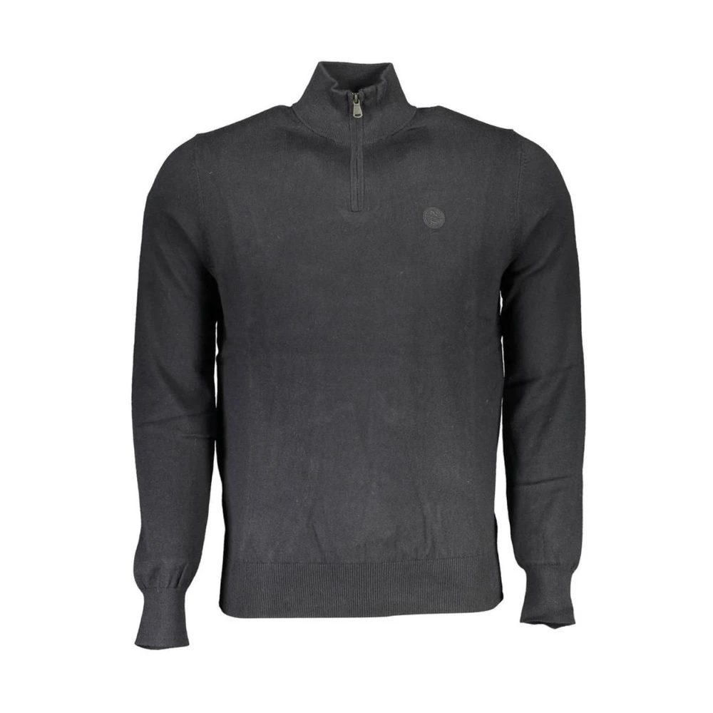 North Sails Men's Black Turtlenecks,, Half Zip Knit Jumper 2XL