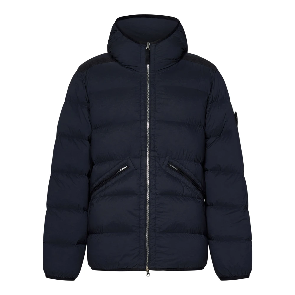 Stone Island Blauwe Jassen met Donsvulling Blue Heren