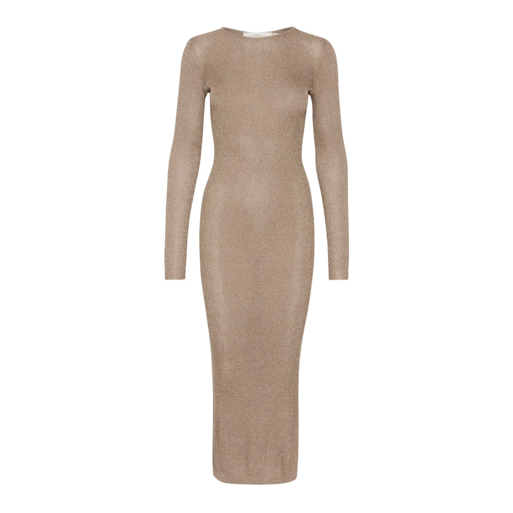 InWear Gouden Glanzende Aansluitende Jurk Yellow Dames