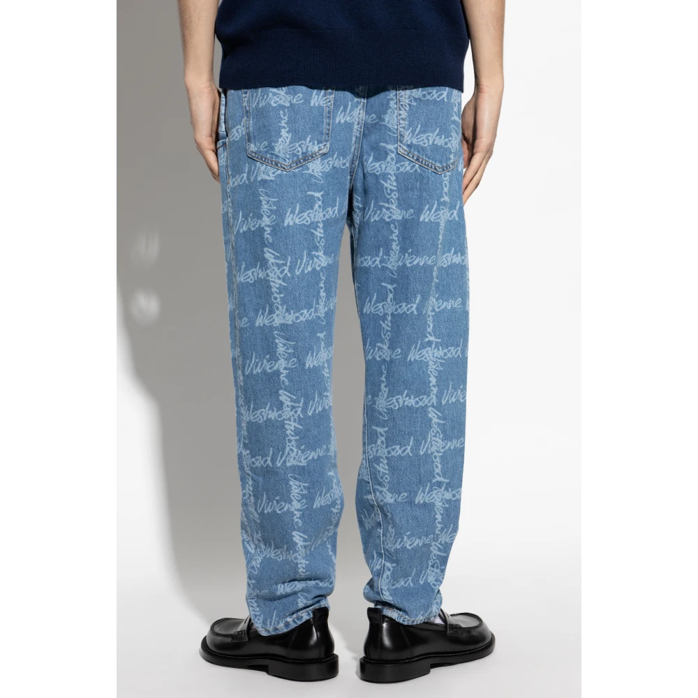 Vivienne Westwood Jeans met logo Blue Heren
