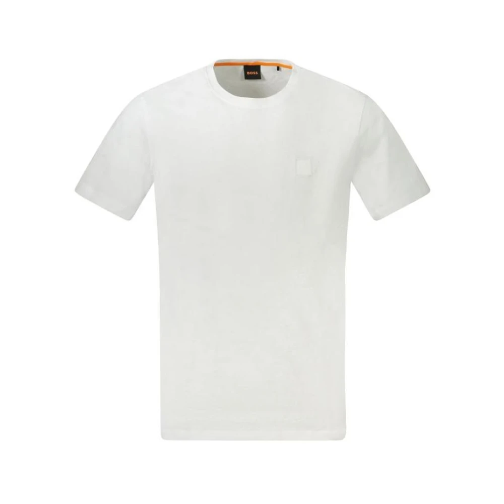 Boss Orange Uomo Bianco - Tales - T-Shirt Bianca Con Riquadro Con Logo - Immagine 7