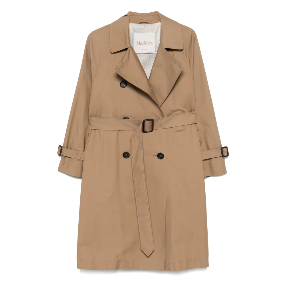 Max Mara Lente Kamel Trench Coat Brown Dames