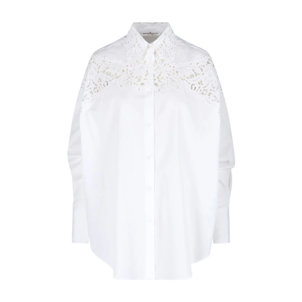 Ermanno Scervino Casual Shirt met Uniek Ontwerp White Dames