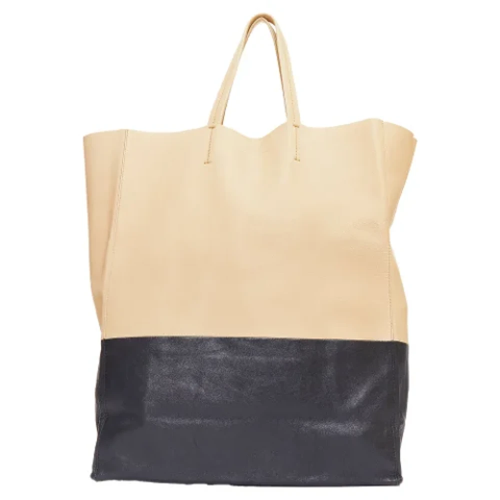 Celine Vintage Pre-owned Leather totes Beige Dames