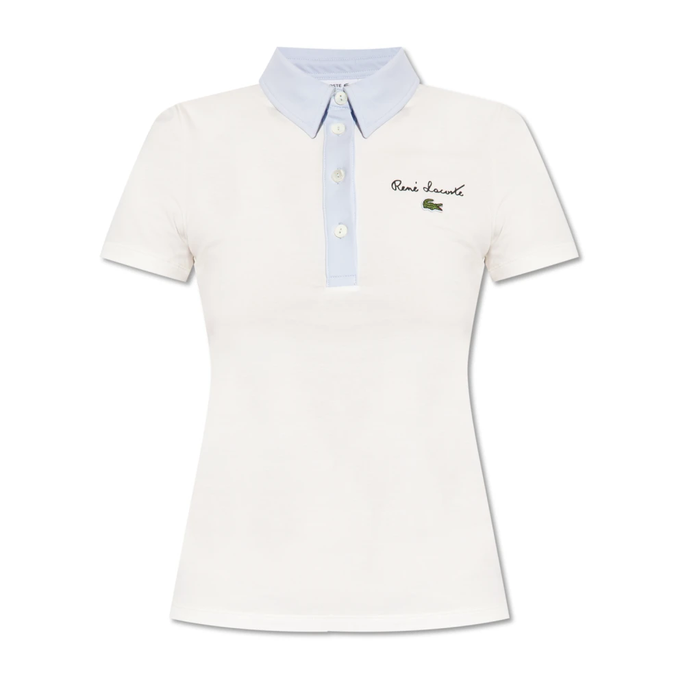 Lacoste Polo shirt met logo White Dames