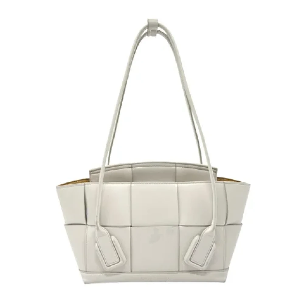 Bottega Veneta Vintage Pre-owned Leather shoulder-bags Gray Dames