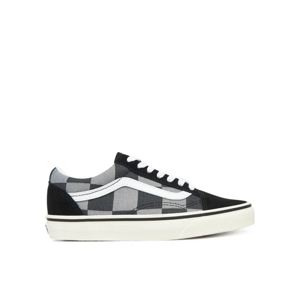 Vans Zwarte Canvas en Leren Sneaker Unisex Dames Schoenen