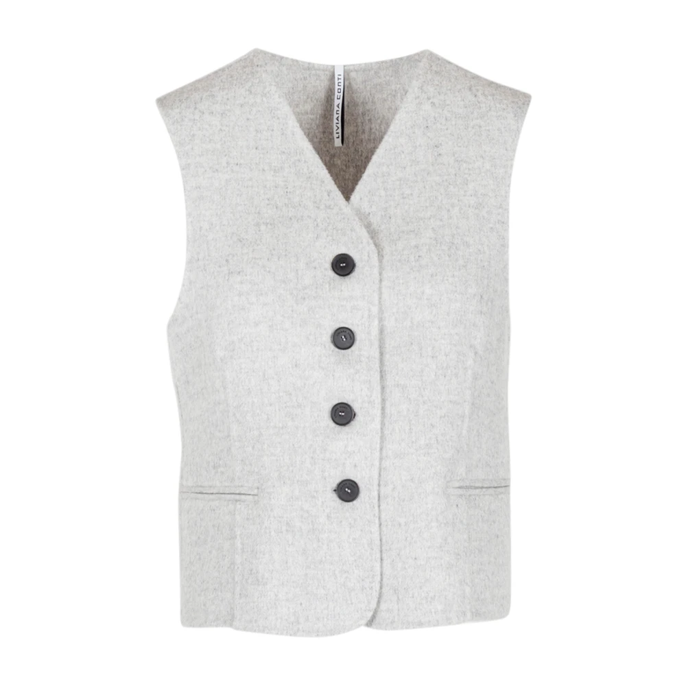 Liviana Conti Stijlvolle Gilet voor Vrouwen Gray Dames