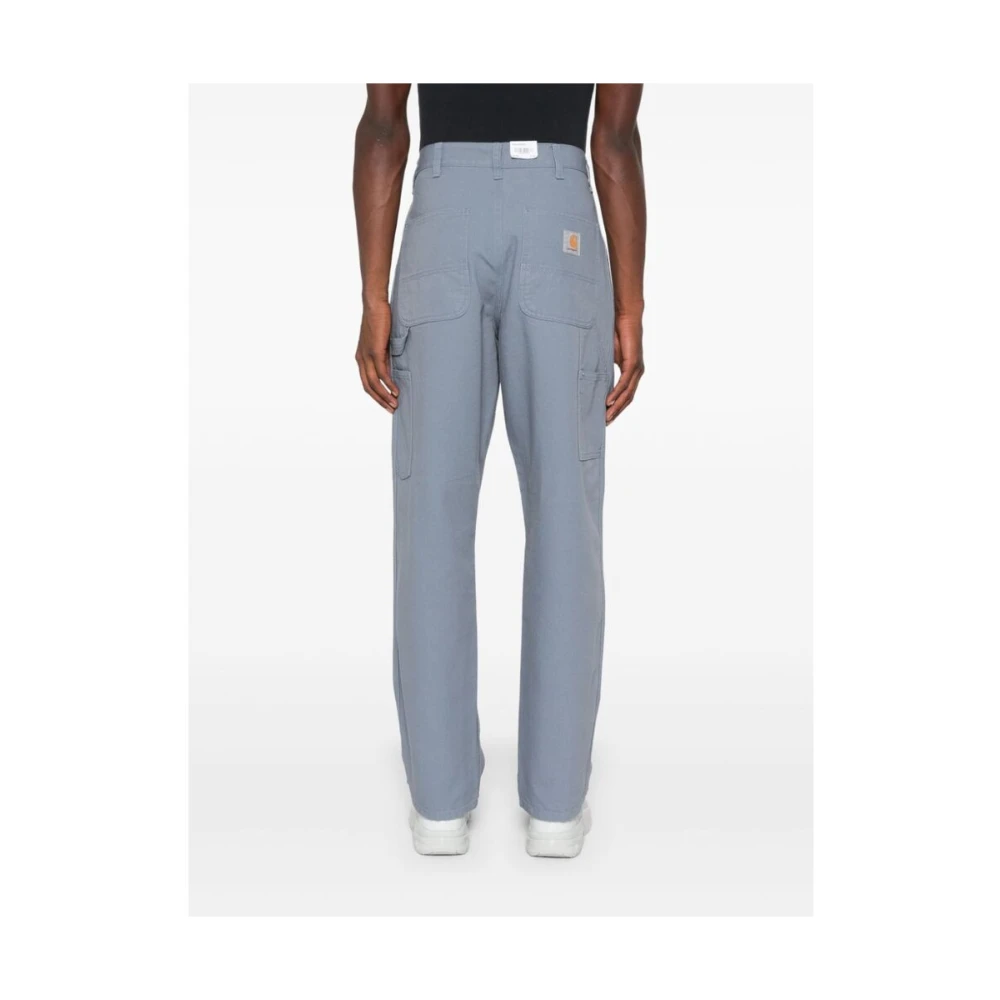 Carhartt WIP Grijze Katoenen Canvas Straight Leg Broek Gray Heren