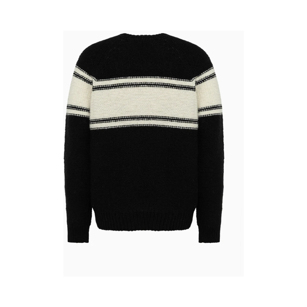 Roberto Collina Alpaca Blend Crew Neck Sweater Black Heren