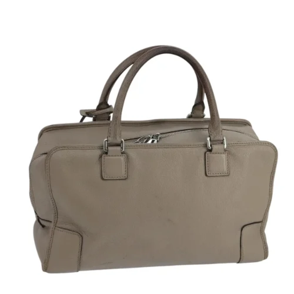 Loewe Pre-owned Leather handbags Gray Dames