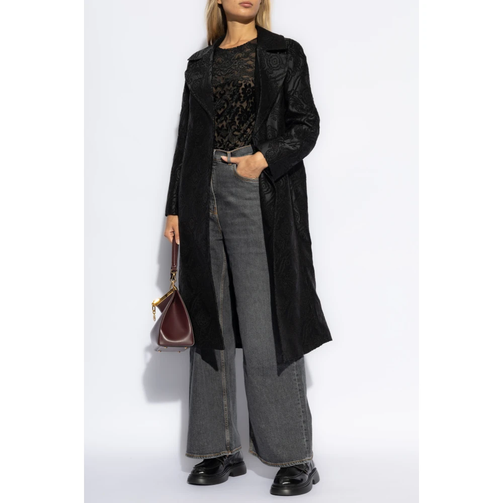 ETRO Gestreepte jas Black Dames