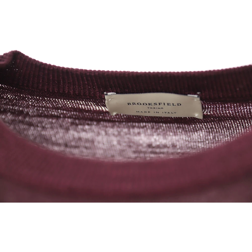 Brooksfield Round-neck Knitwear Red Heren