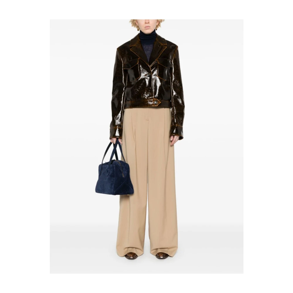 SPORTMAX Wijde Broek Vela 025 Beige Dames