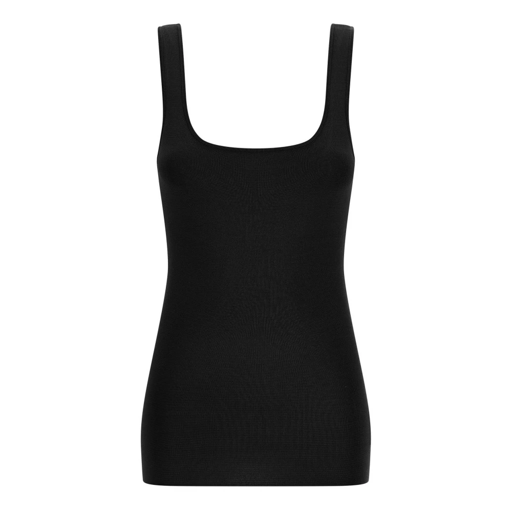 Entire Studios Women's Black Square Neckline Top - Sleeveless Tops - M - Tops
