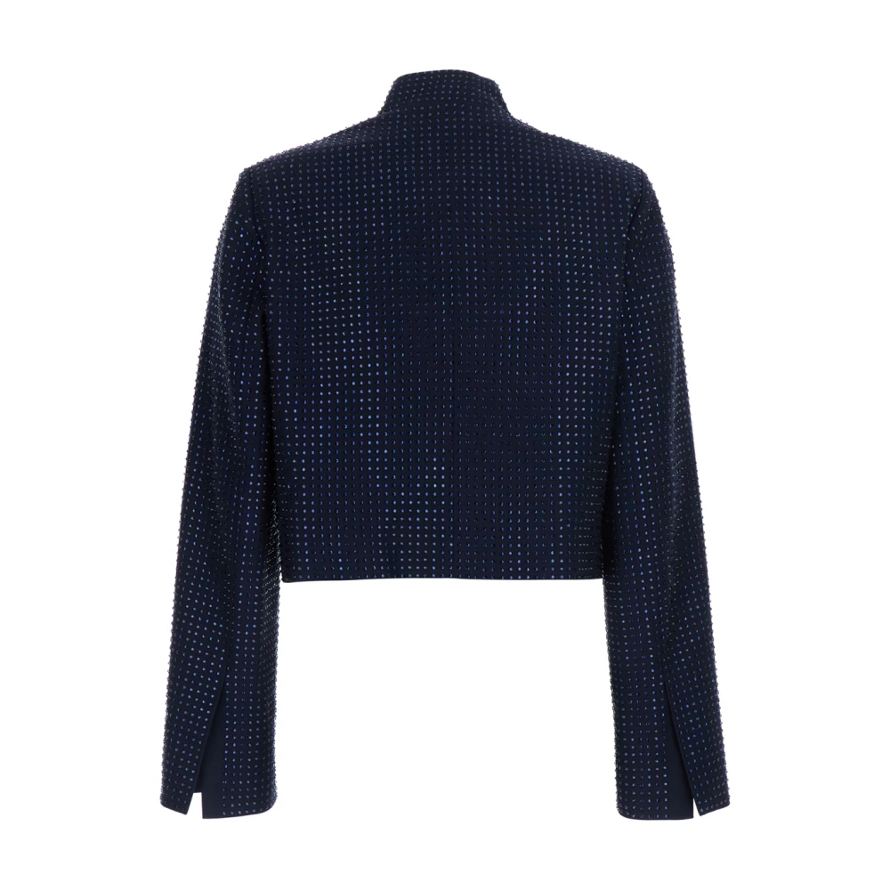Pinko Beaded Two-Button Blazer - Female - Blazers - Blue - Xs - Jackets