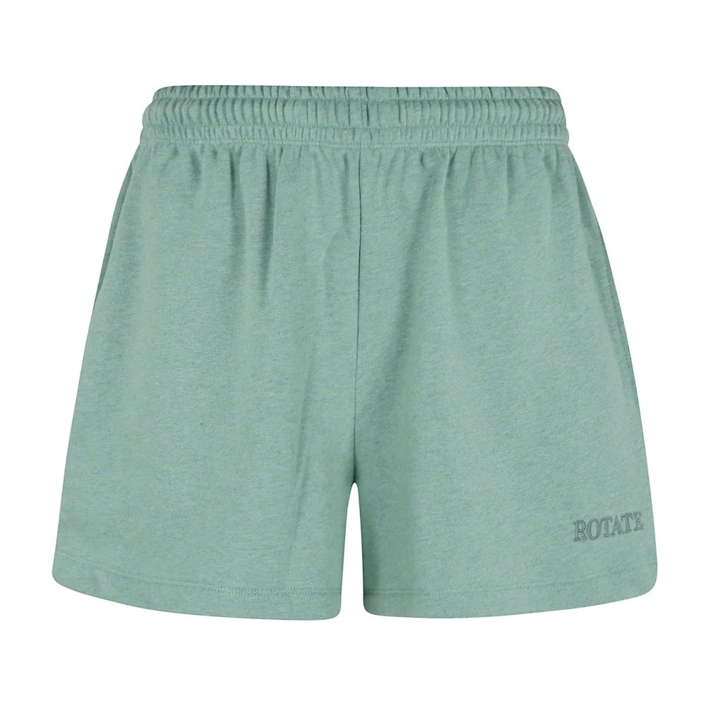 Rotate Birger Christensen Elastische Shorts Green Dames