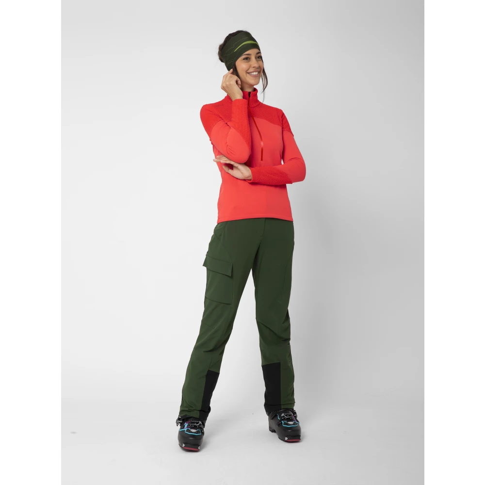 LaMunt Warme Half Zip Fleece Jas Red Dames