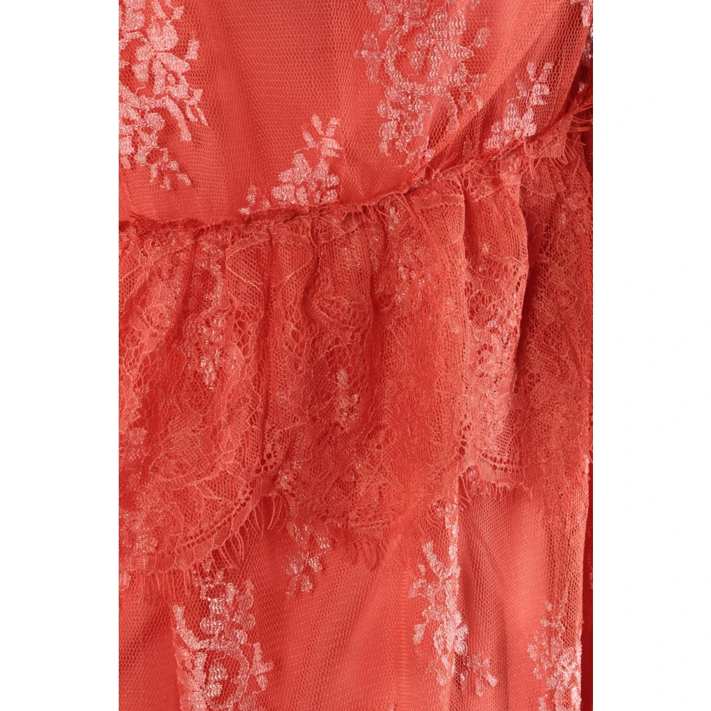 pinko Oranje Jurk met Elastaanmix Orange Dames