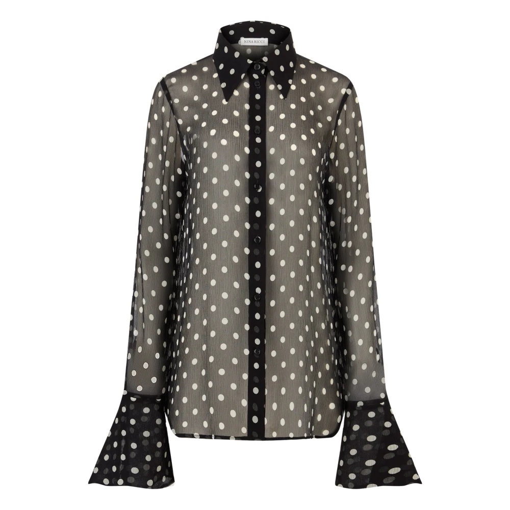 Nina Ricci Blouse MET BEL Black Dames