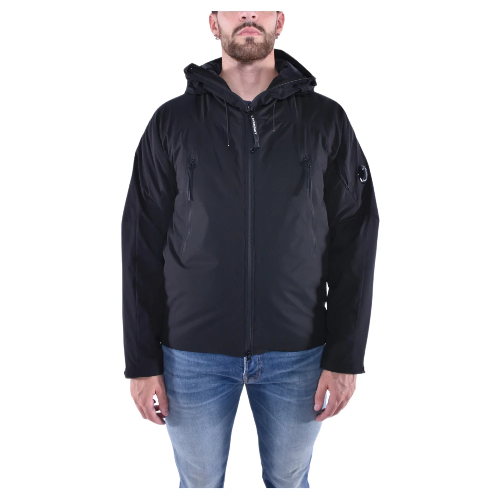 C.P. Company Pro-Tek Hooded Jacket met Verstelbaar Trekkoord en Ritssluiting Black Heren