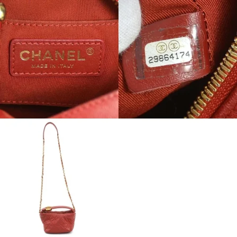 Chanel Vintage Pre-owned Leather shoulder-bags Red Dames