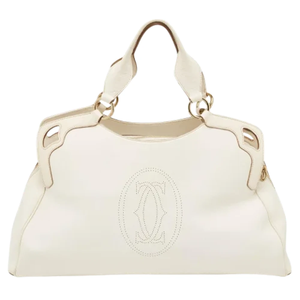 Cartier Vintage Pre-owned Leather shoulder-bags White Dames