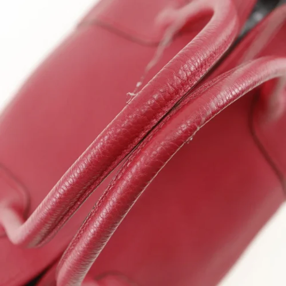 Hermès Vintage Pre-owned Leather handbags Red Dames