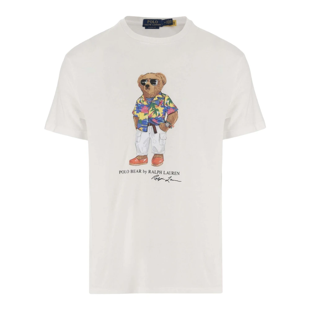 Bomull T-skjorte med Polo Bear Print