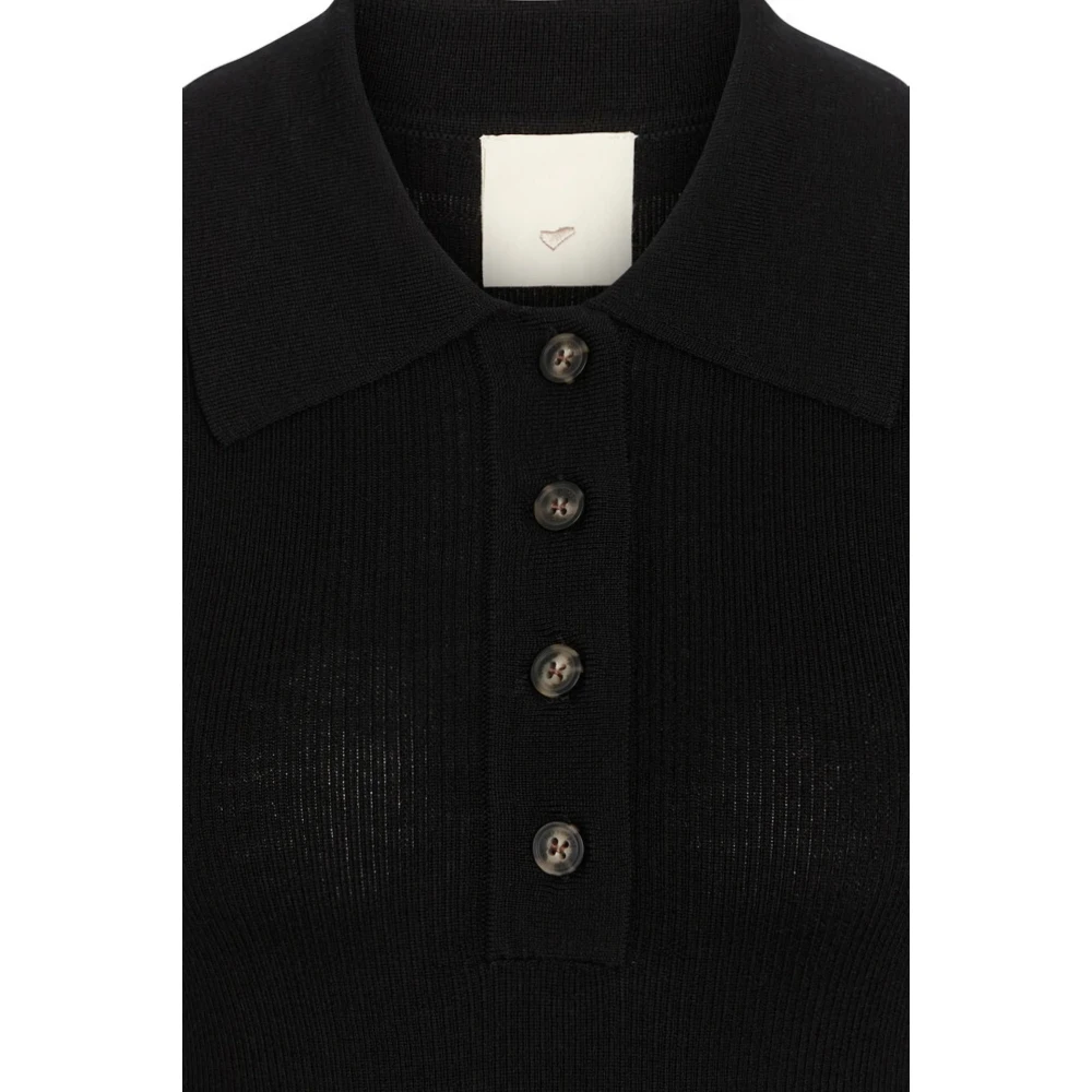 Heartmade Merino Wol Gebreide Trui Black Dames