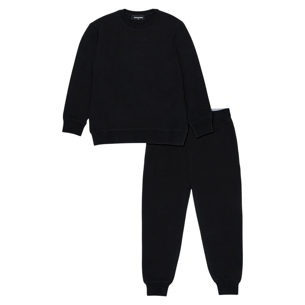 Dsquared2 Unisex Kids Black Kids Sport Sets, 8 Y, Logo Pyjama Set