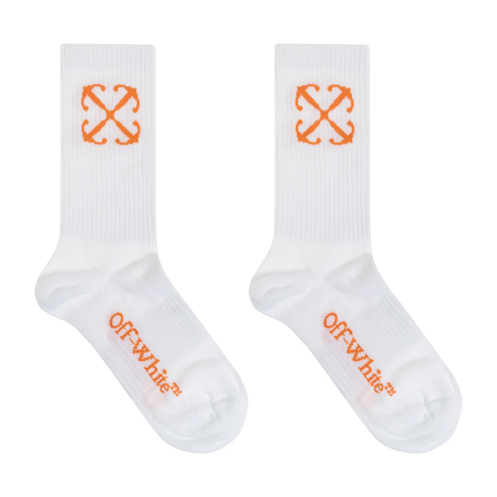 Off White Sokken met logo White Dames