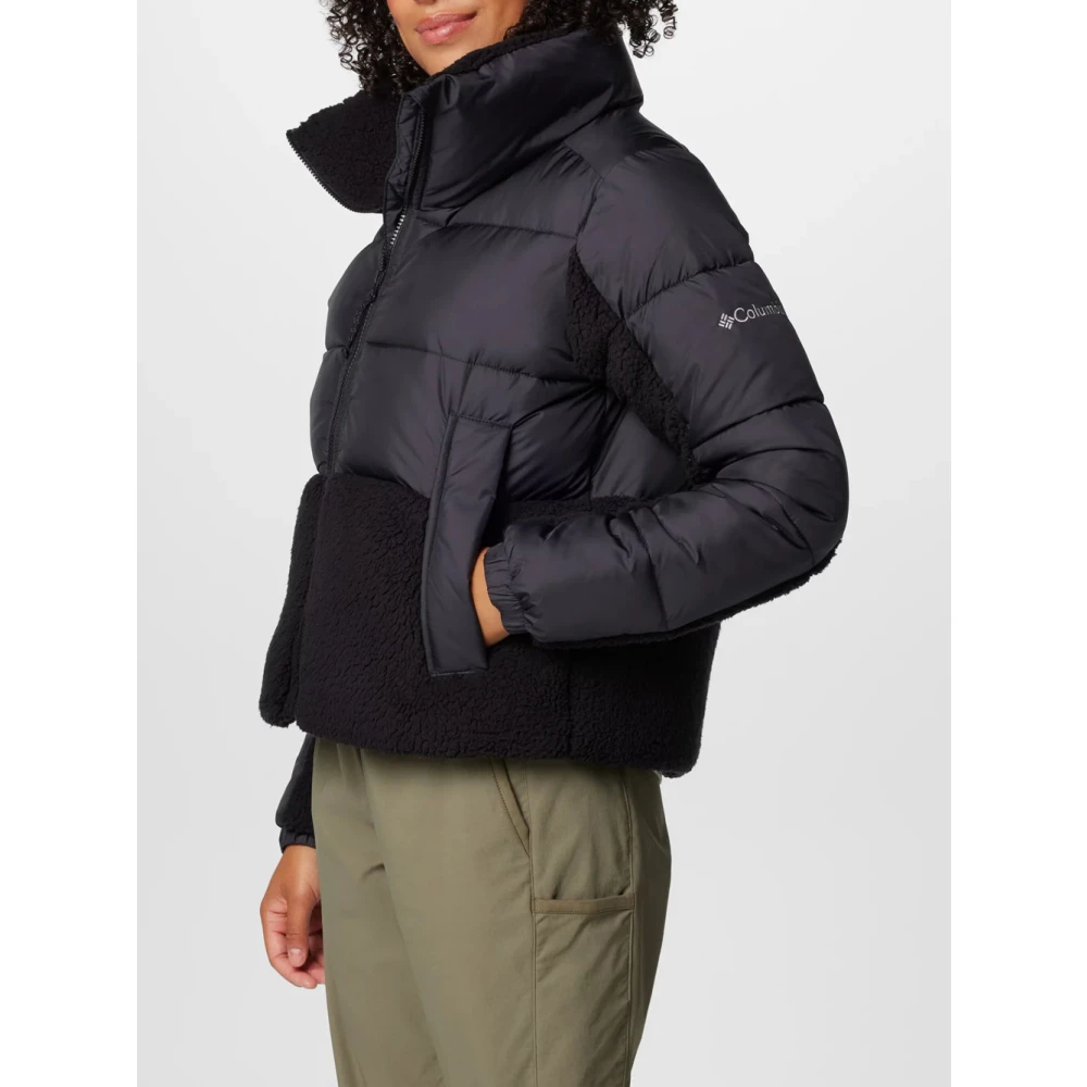 Columbia Zwarte Sherpa Hybride Winterjas Black Dames