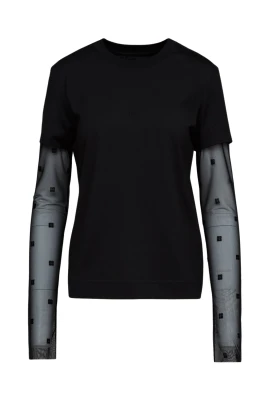 Bomulls långärmad T-shirt
