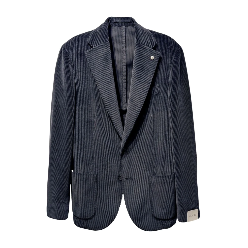 L.b.m. 1911 Men's Gray Blazers, L, Fine-Wale Corduroy Blazer