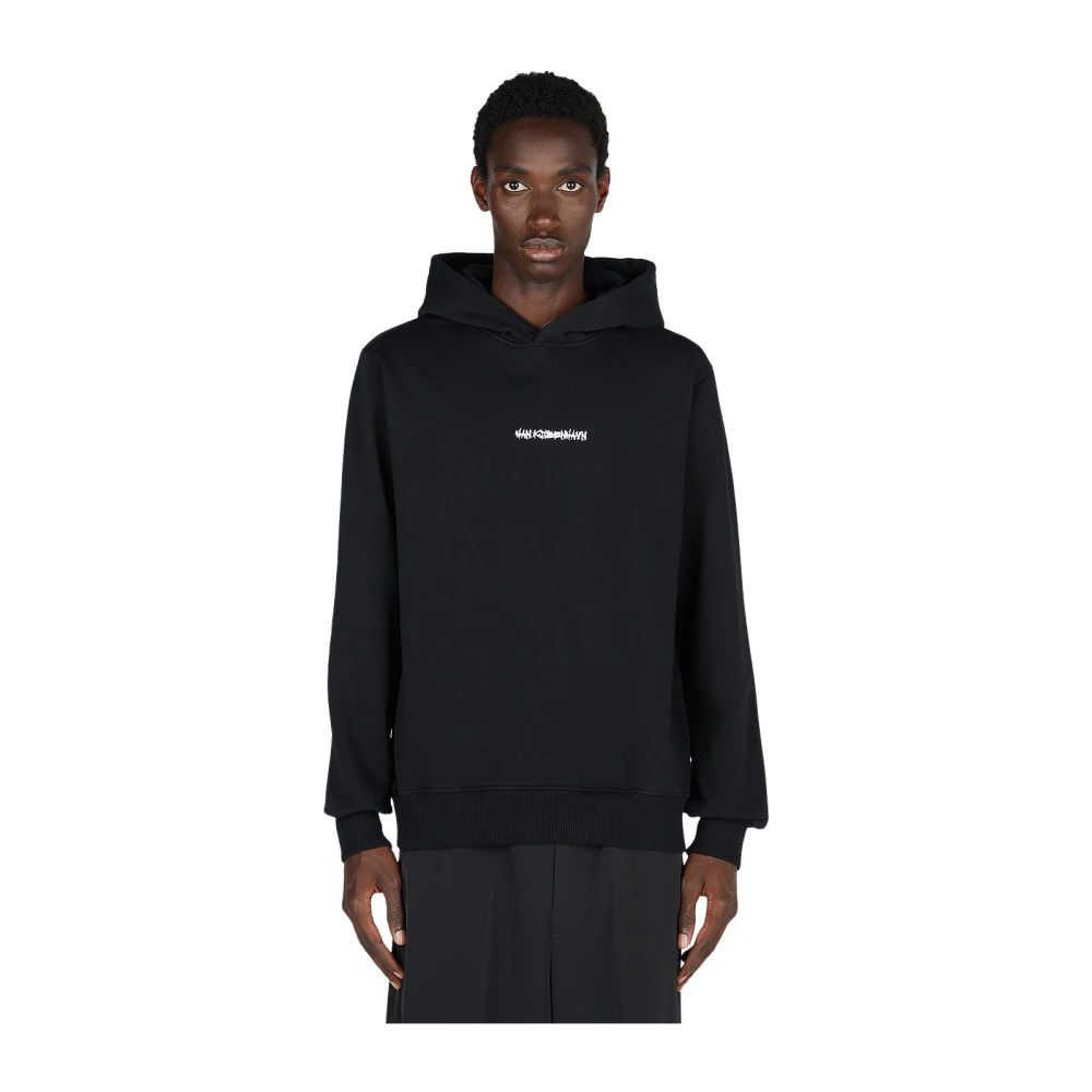 Han Kjøbenhavn Uomo Nero - Felpa Con Cappuccio E Stampa Teschio Di Capra - Sweatshirts & Hoodies - S