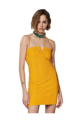 Zip Ruched Mini Dress