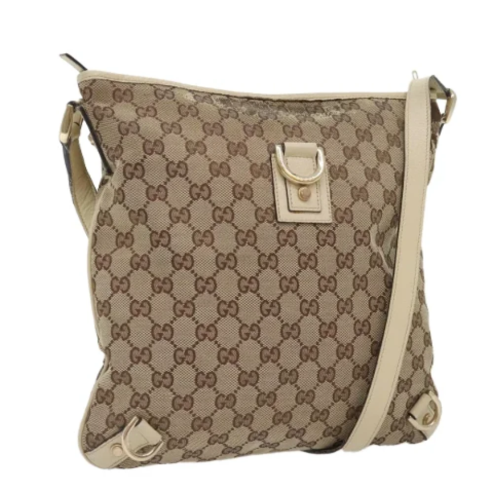 Gucci Vintage Pre-owned Canvas gucci-bags Beige Dames