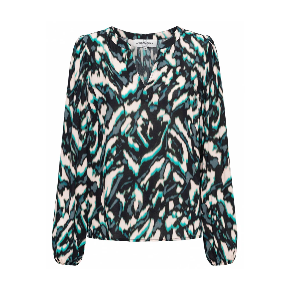 &Co Woman Bloes met lange mouwen en ruches Multicolor Dames