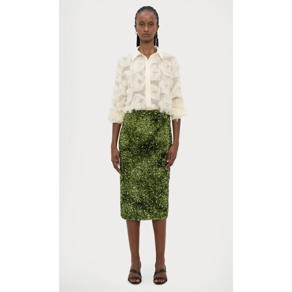 Marella Gele Casual Overhemden Yellow Dames