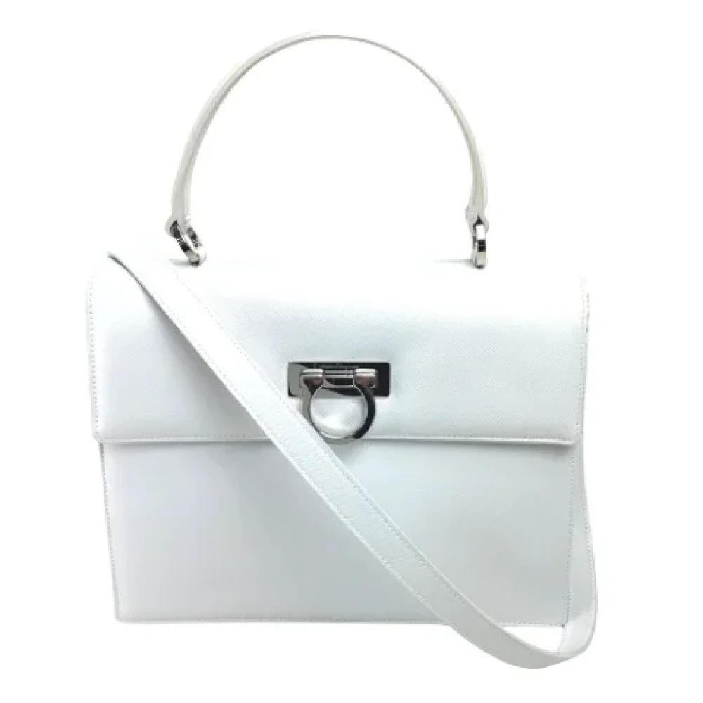 Salvatore Ferragamo Pre-owned Leather handbags White Dames