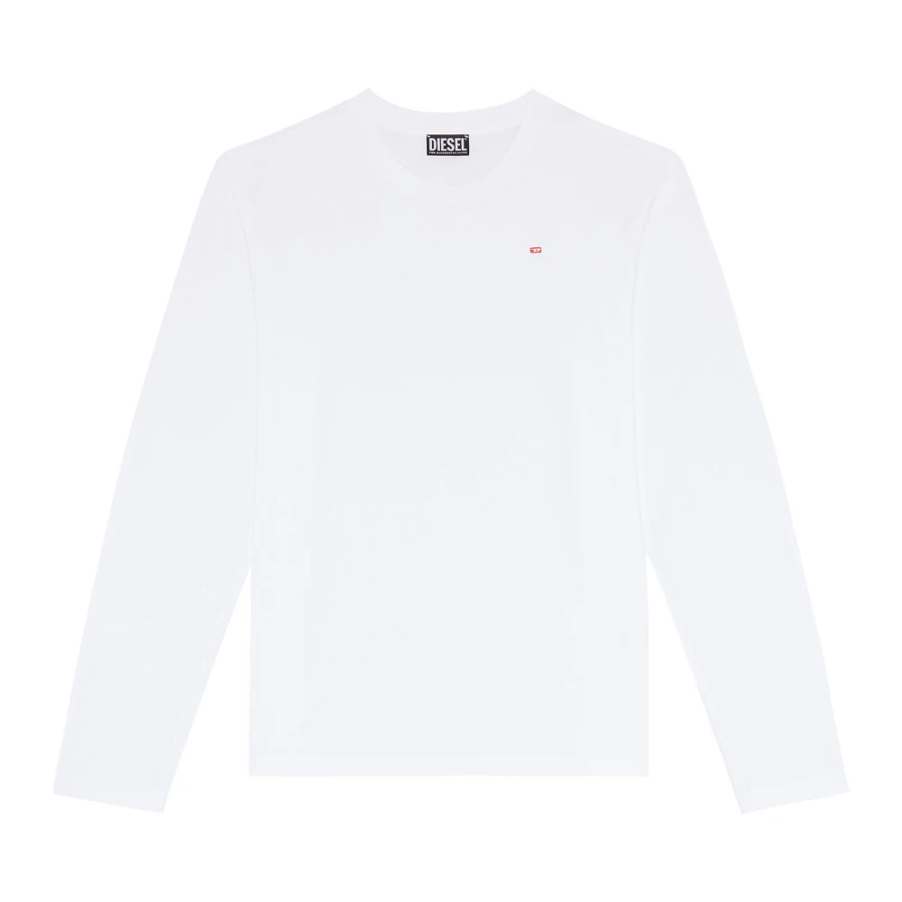 Diesel Long-sleeve T-shirt with micro logo White Heren