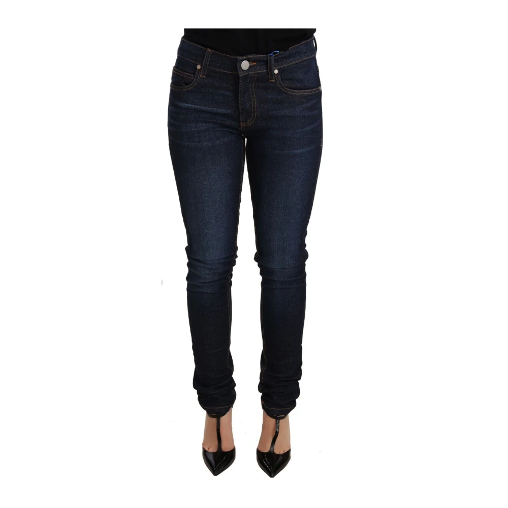 Versace Jeans Couture Women's Blue Low Waist Skinny Denim Jeans - Skinny Fit Jeans - 3XS - Jeans