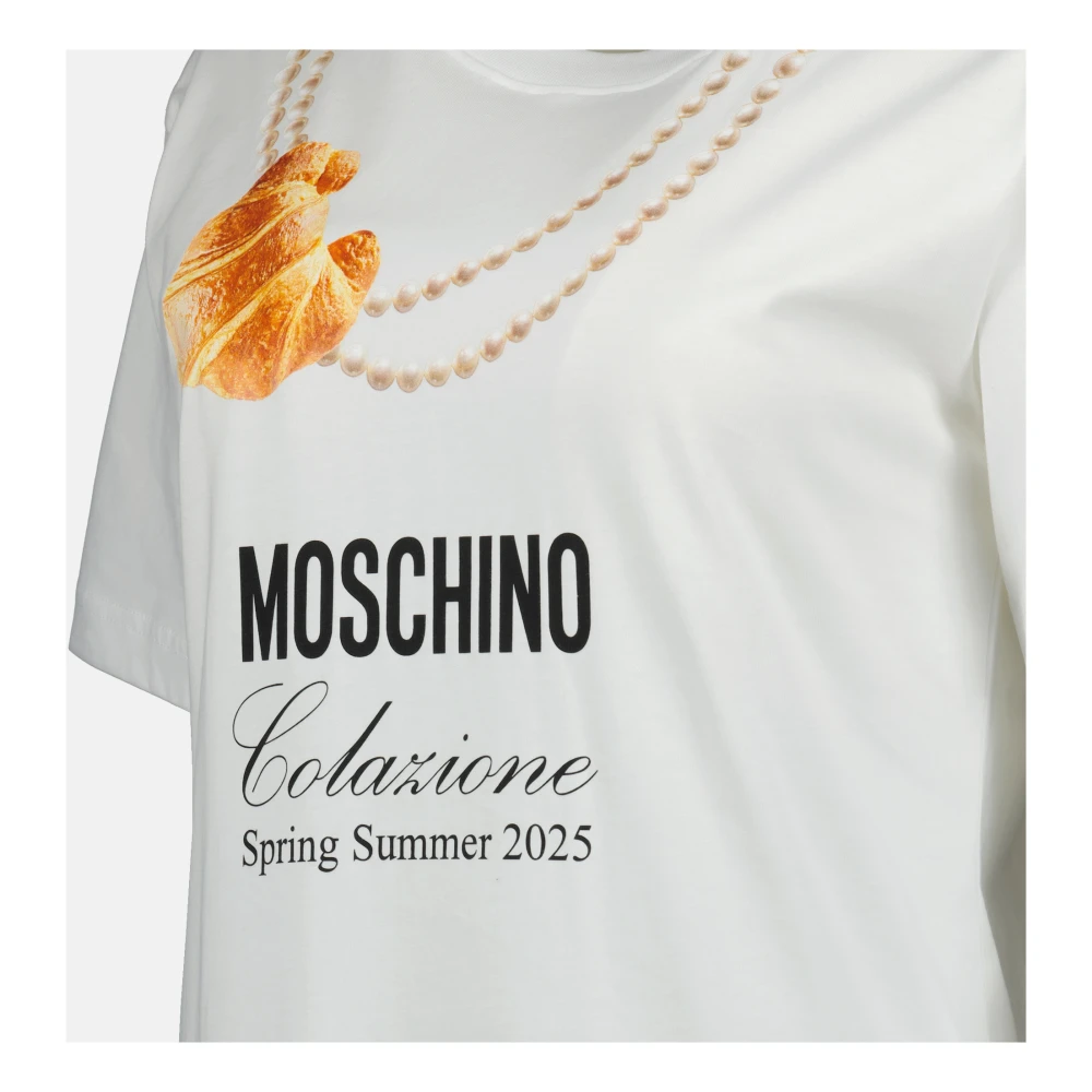 Moschino Ontbijt T-shirt Wit Lente-Zomer 2025 White Dames