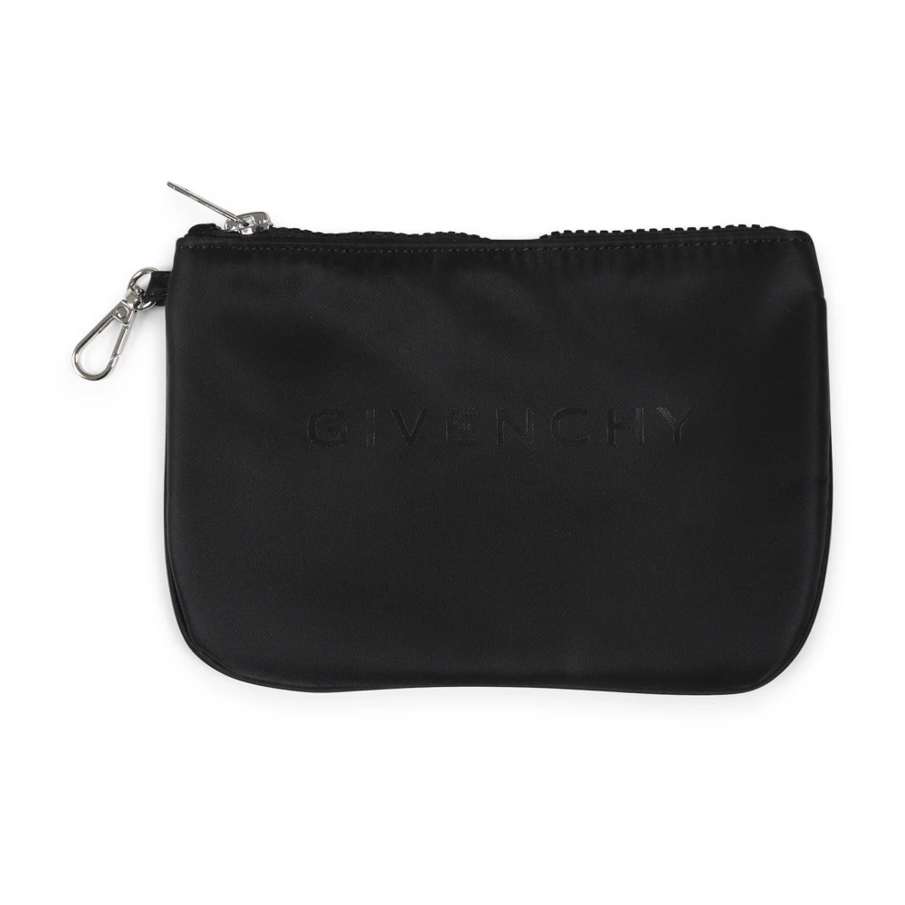 Givenchy Zwarte Verschoontas met Leren Details Black Unisex