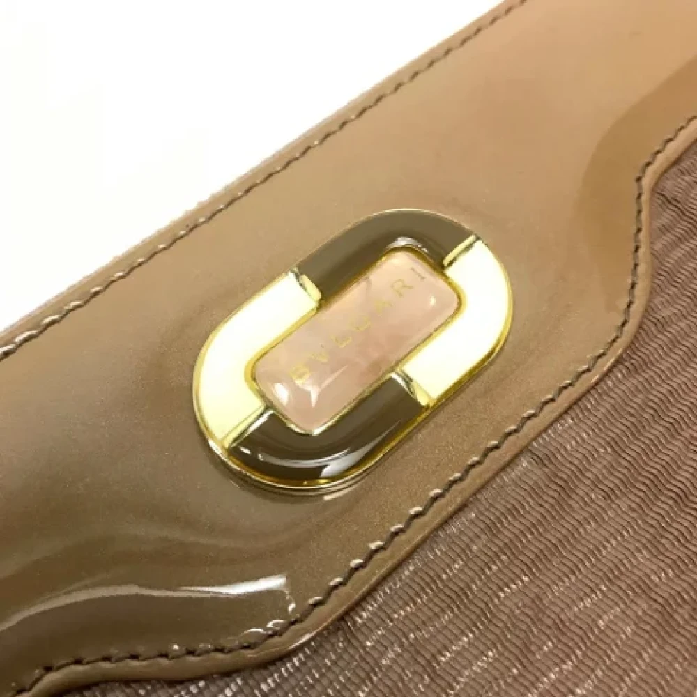 Bvlgari Vintage Pre-owned Leather wallets Beige Dames