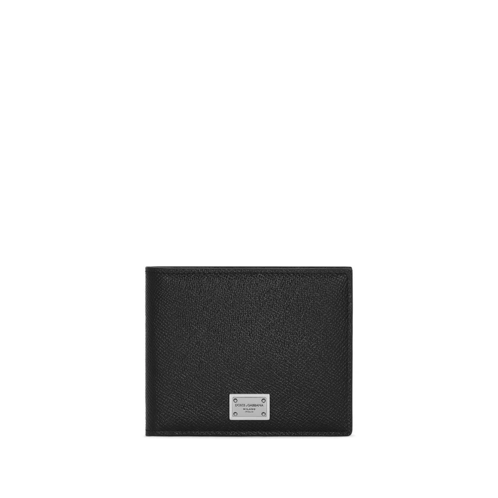 Dolce & Gabbana Svart läder billfold plånbok Black, Herr