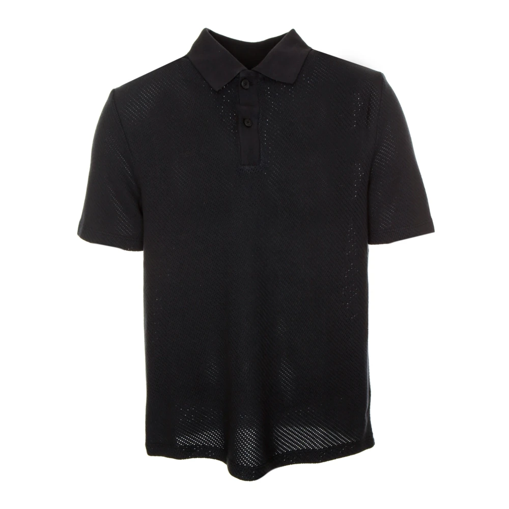 Samsøe Kent Kraag Polo Shirt met Transparante Look Blue Heren