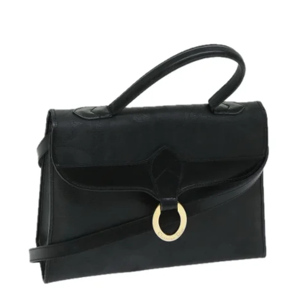 Dior Vintage Pre-owned Leather shoulder-bags Black Dames